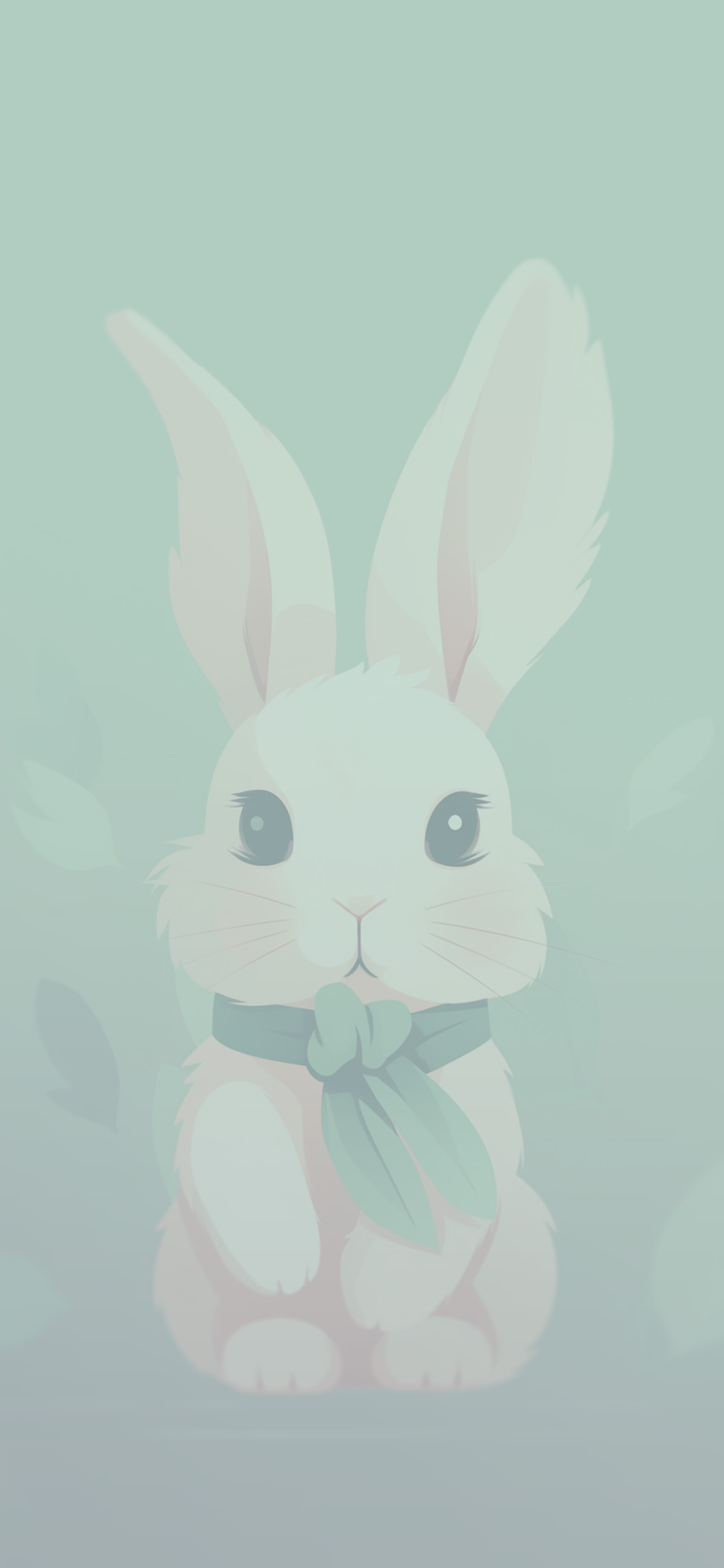 Cute Rabbit Holding Flower Live Wallpaper - free download