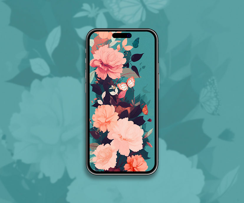 preppy flowers and butterflies wallpapers collection