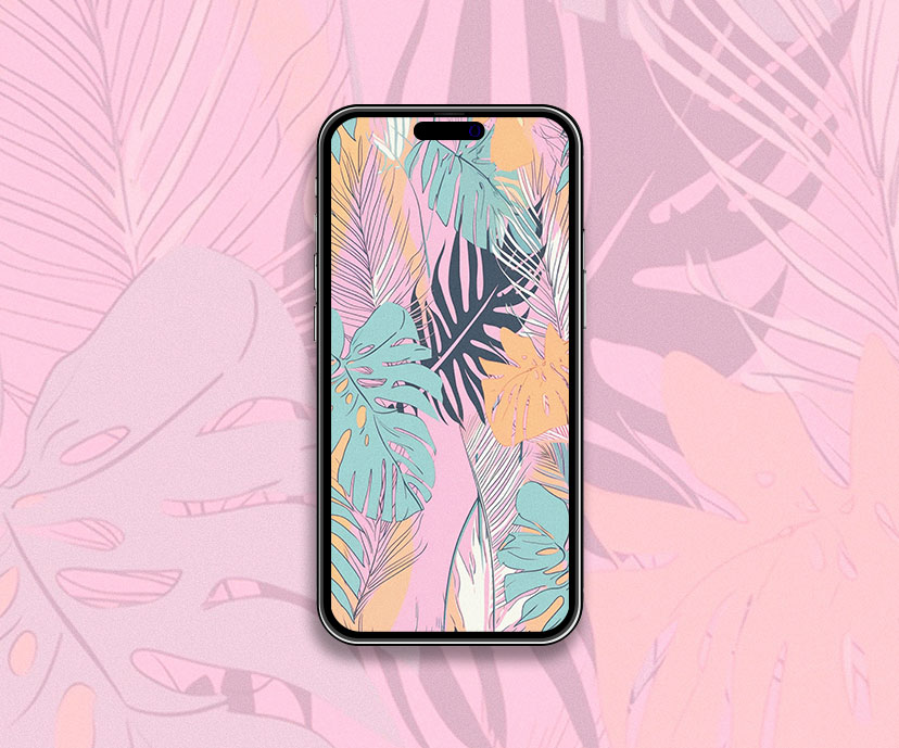 preppy tropical pink wallpapers collection