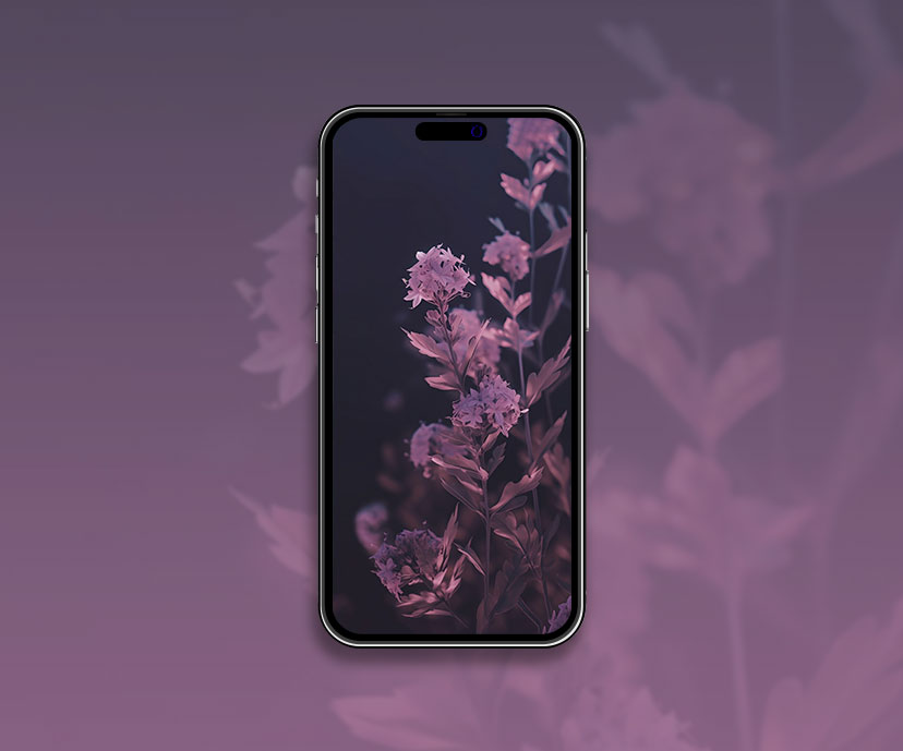 purple flowers dark wallpapers collection