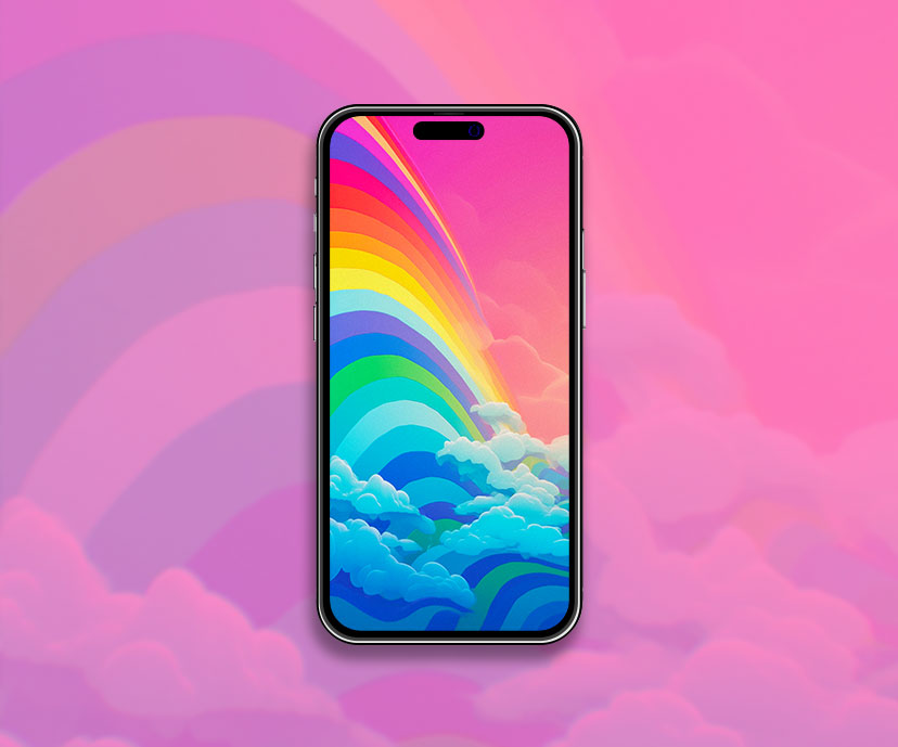 rainbow in the clouds trippy wallpapers collection