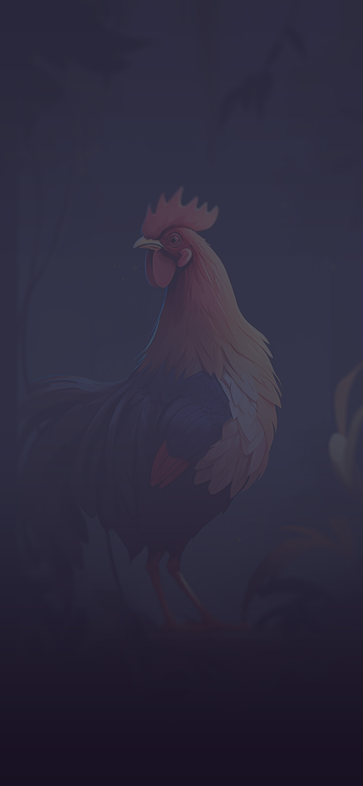 rooster dark background