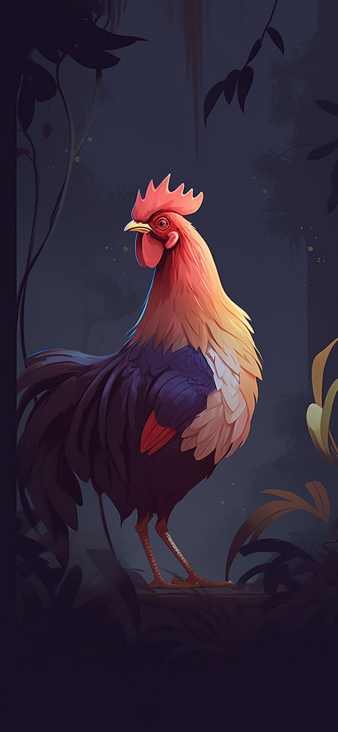 rooster dark wallpaper
