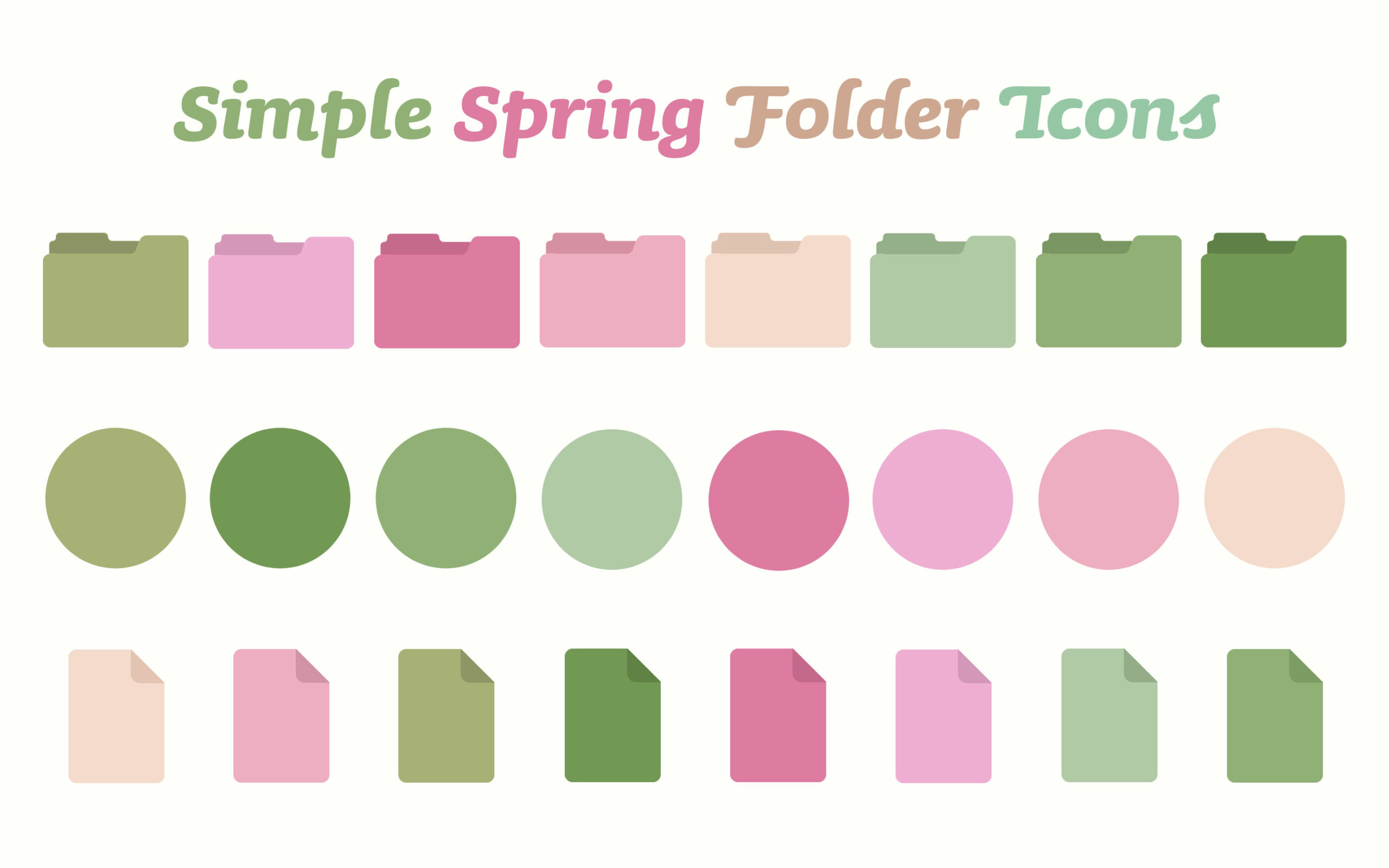 simple spring folder icons desktop 1