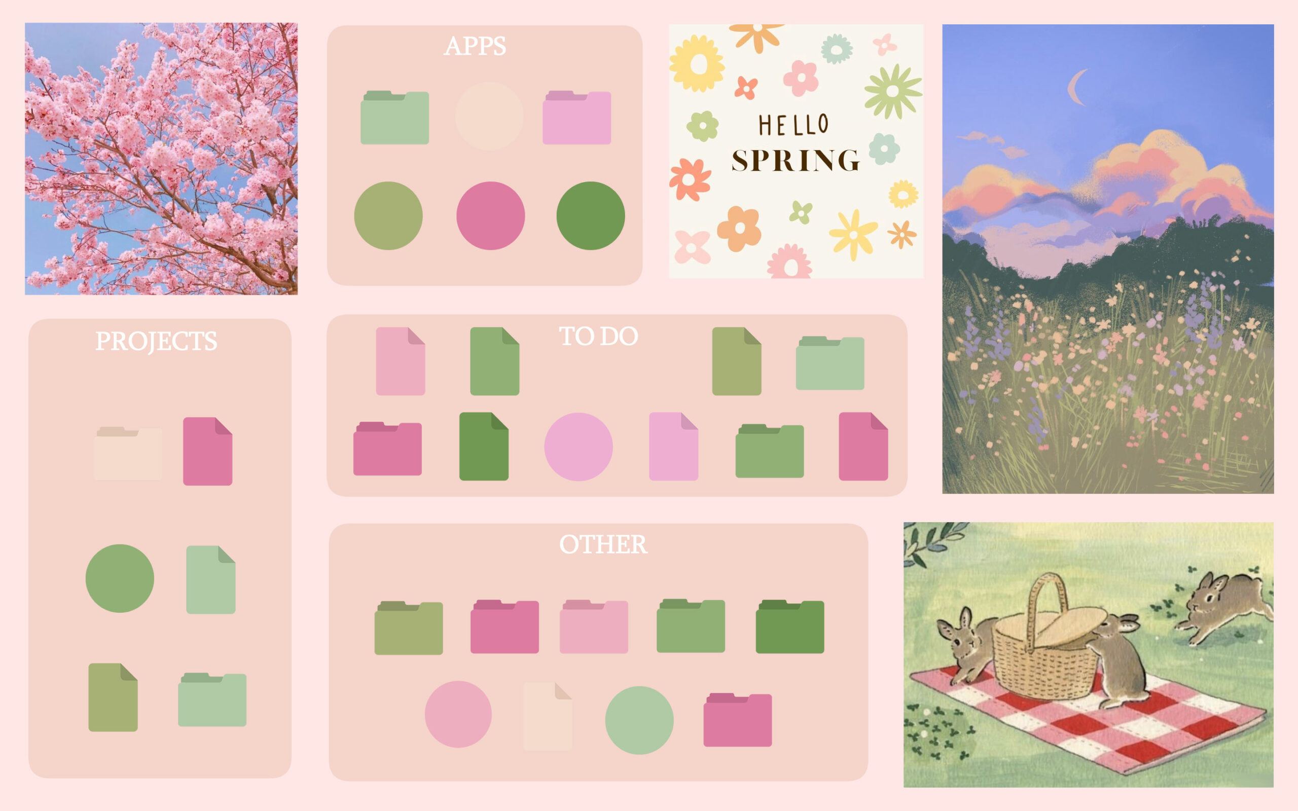 simple spring folder icons desktop 2