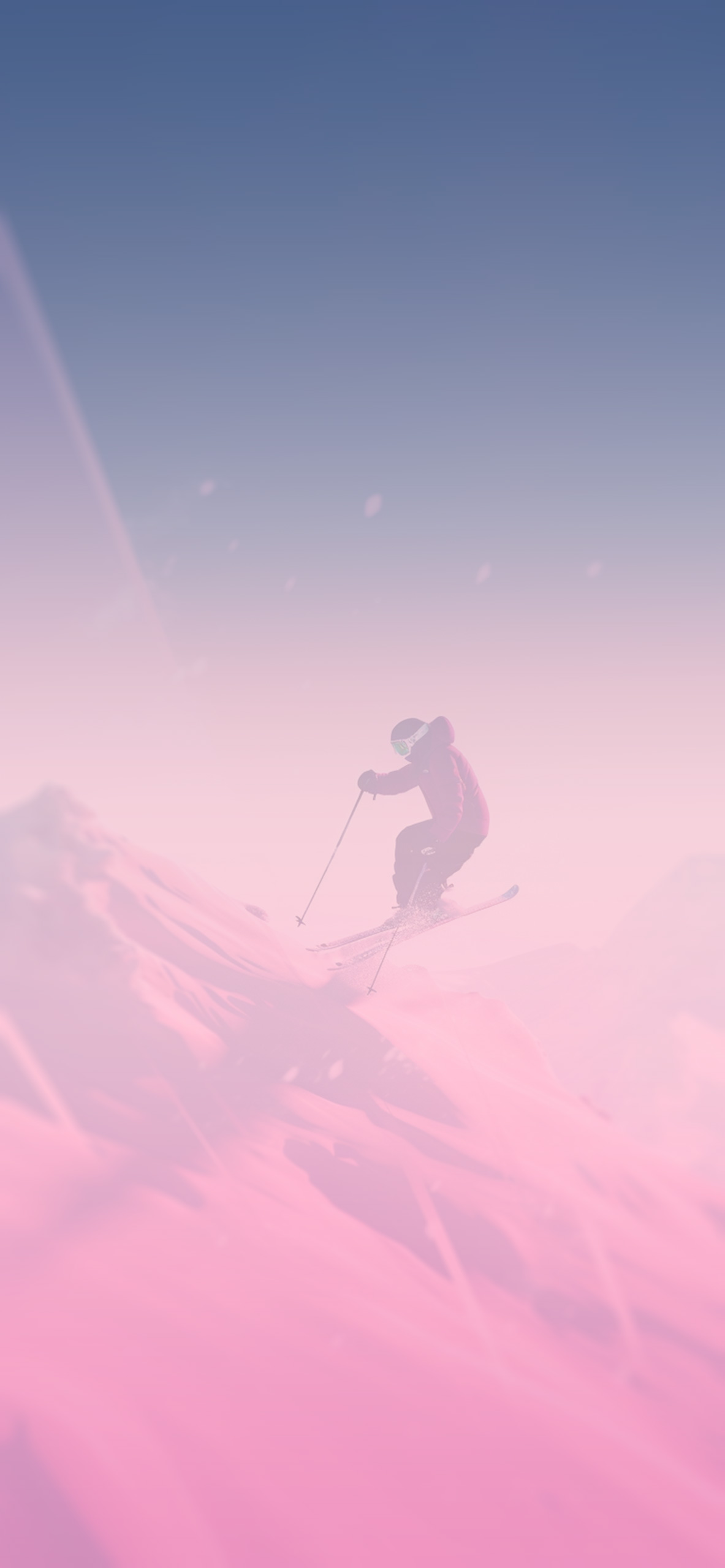 skiing down the mountain background