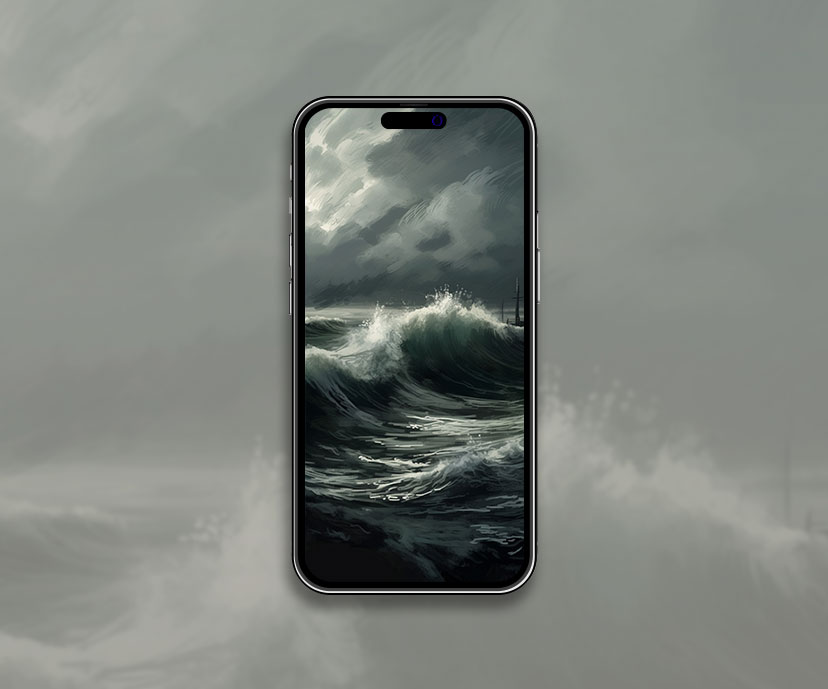 storm on the sea art wallpapers collection