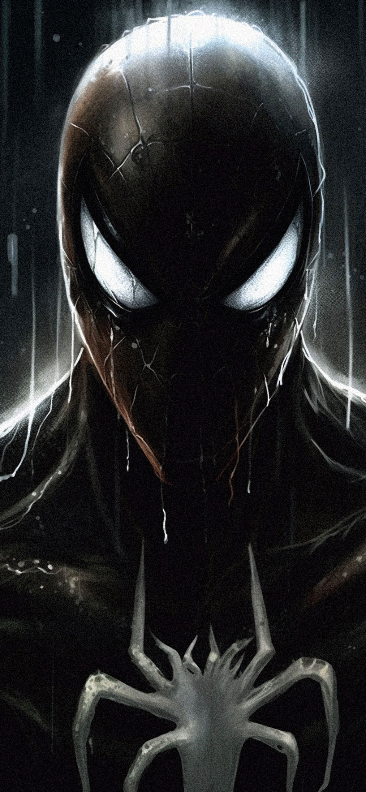 symbiote spider man black wallpaper