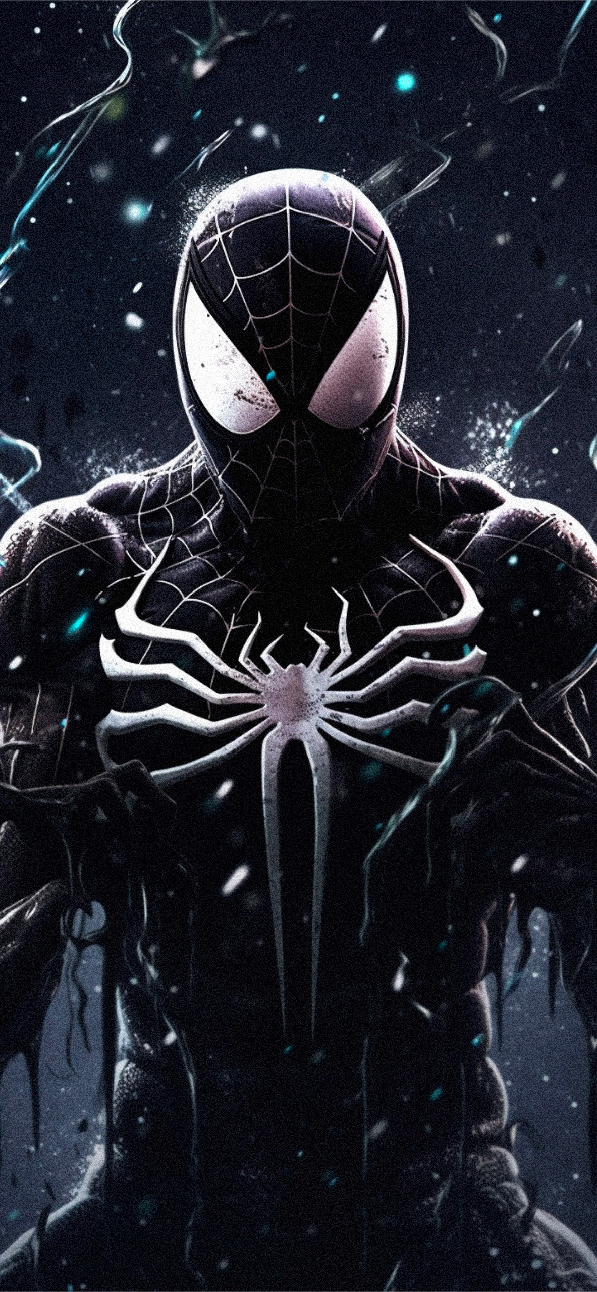 symbiote spider man dark wallpaper