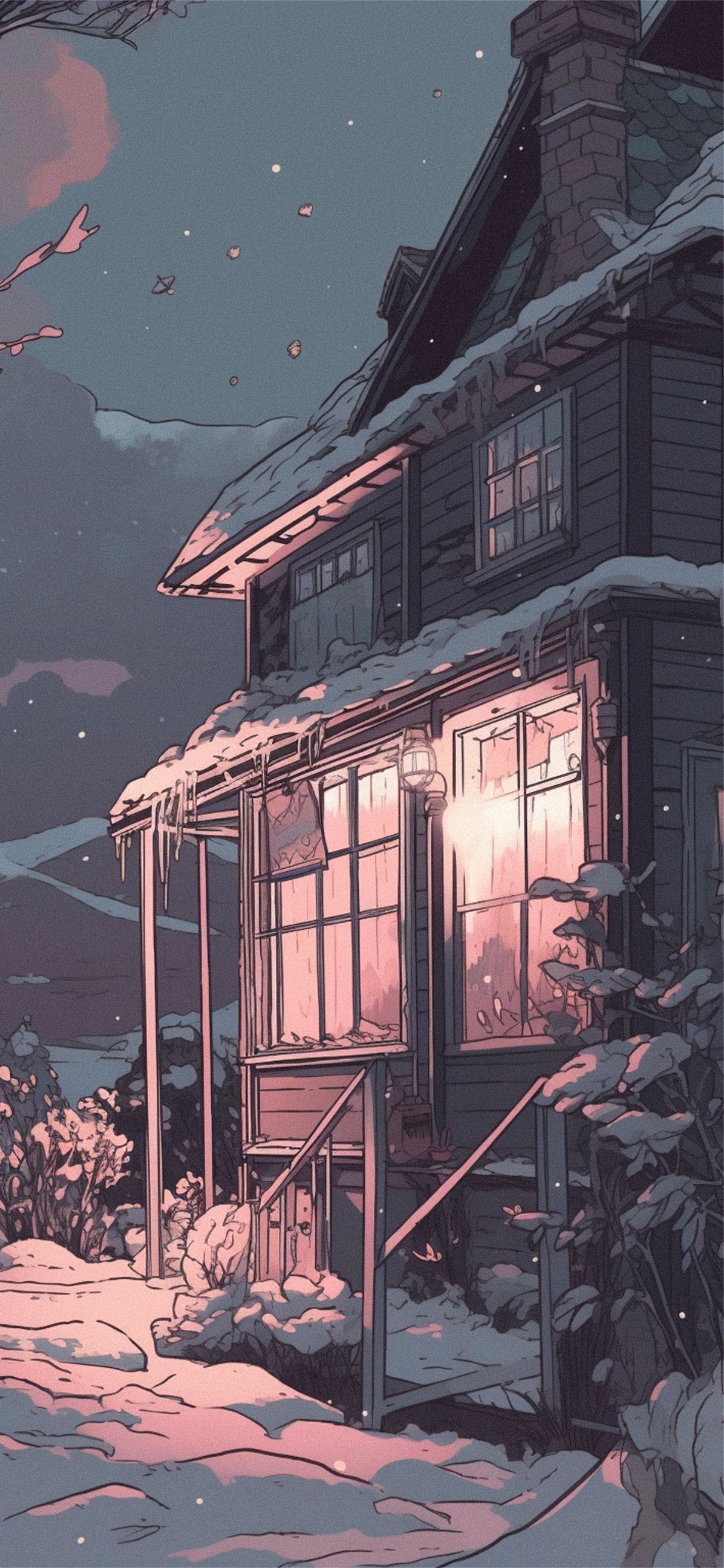 winter house anime wallpaper