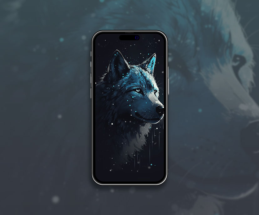 wolf black art wallpapers collection