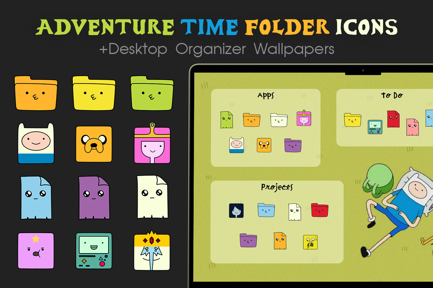 adventure time folder icons pack