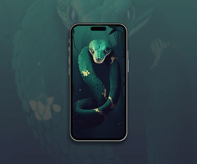aesthetic snake green wallpapers collection