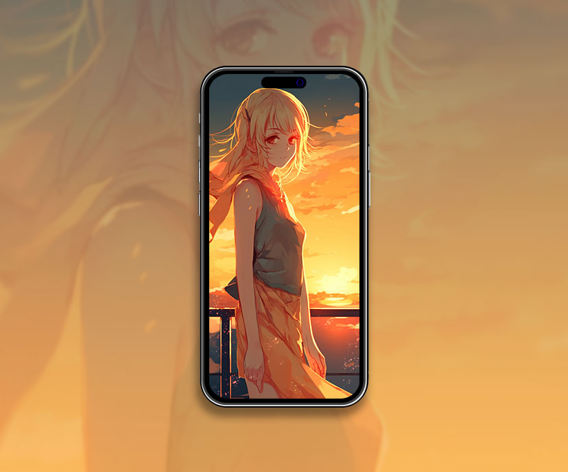 Anime Girl & Sunset Fond d’écran Anime Girl Fond d’écran pour iPhone