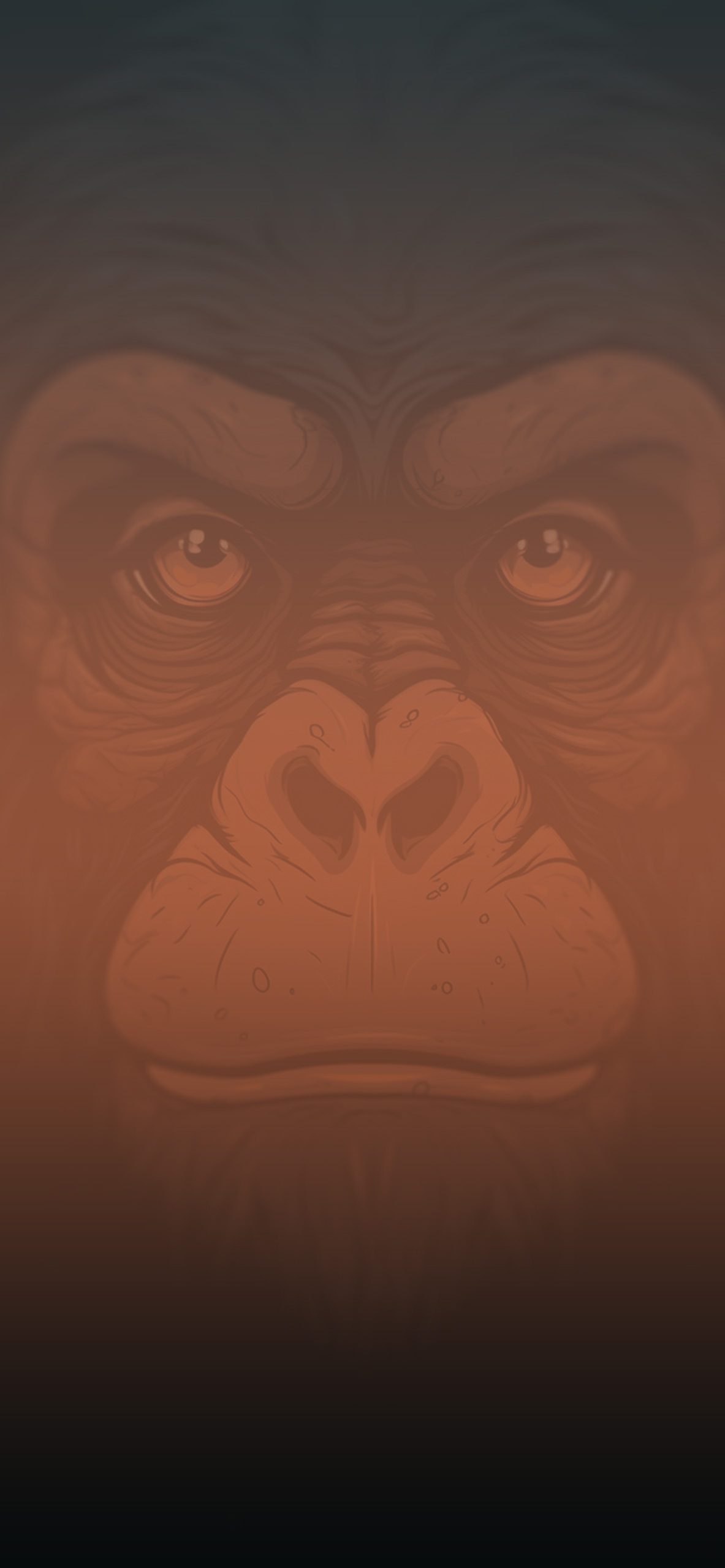 ape face black background