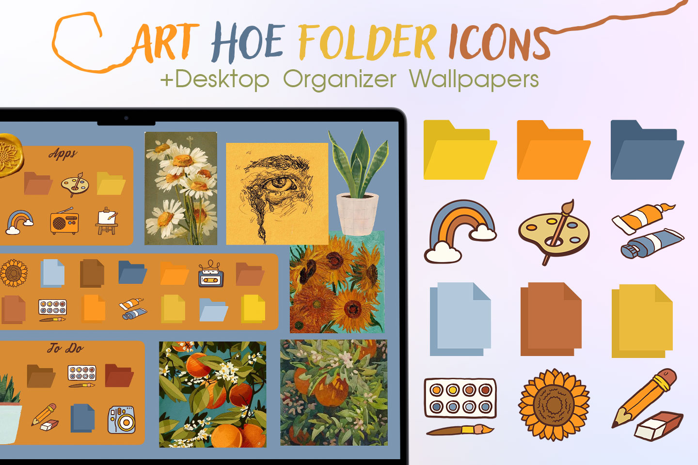 Paquete de iconos de carpetas Art Hoe