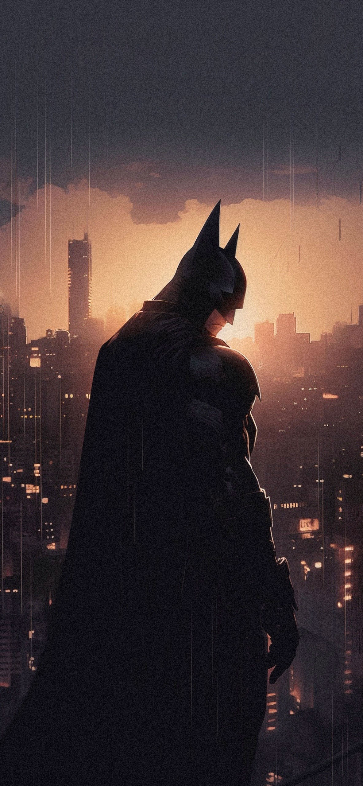 Batman and Sunset at Gotham City Wallpaper Cool Batman Wallpap