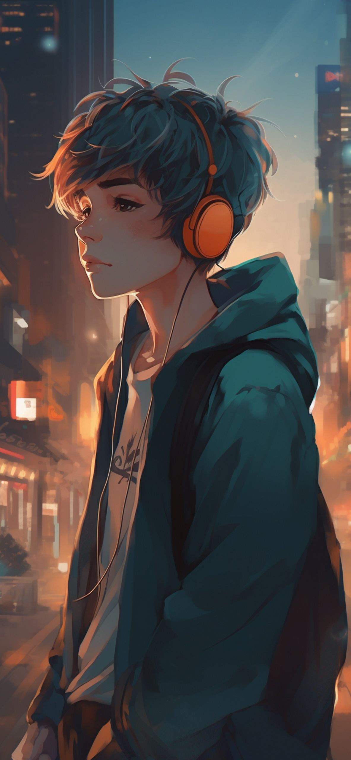 Listening, alone, anime, boy, lonely, music, HD phone wallpaper | Peakpx