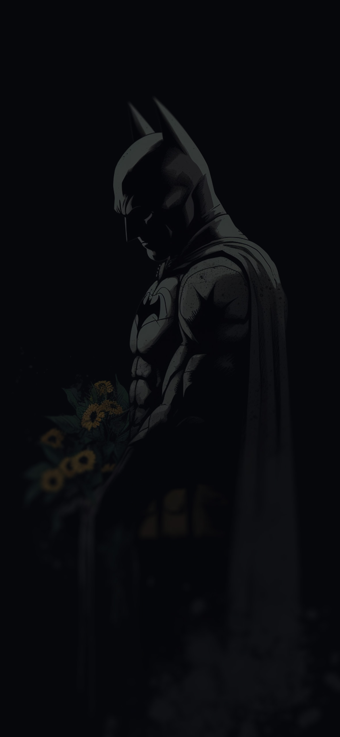 DC Batman & Flowers Dark Wallpaper DC Batman Wallpaper for iPh