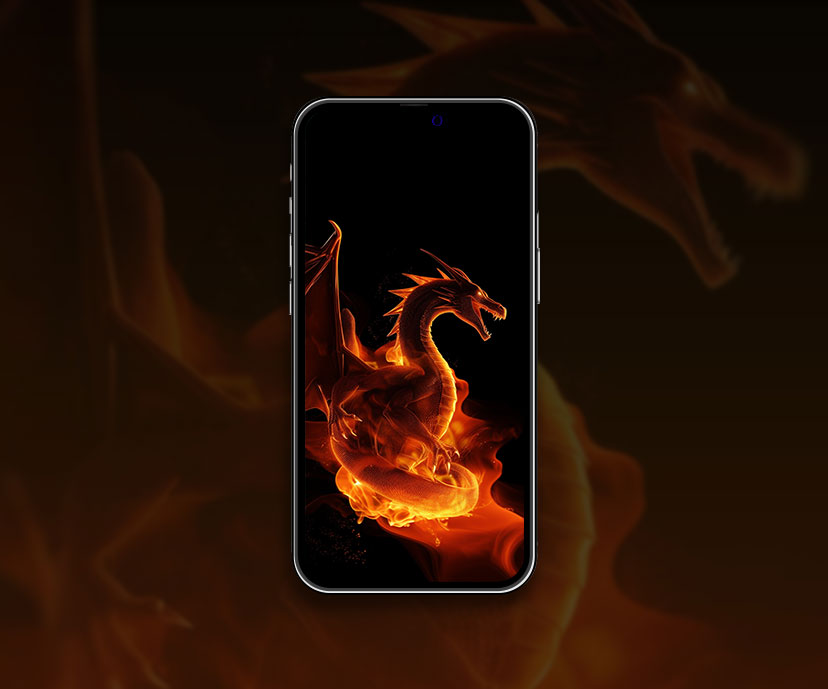 fire dragon black wallpapers collection