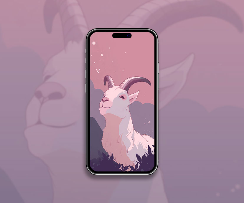 Funny Goat Pink Wallpaper Fondo de pantalla de cabra para iPhone