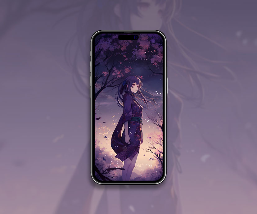 Fond d’écran Anime Girl Violet Fond d’écran Anime Girl pour iPhone