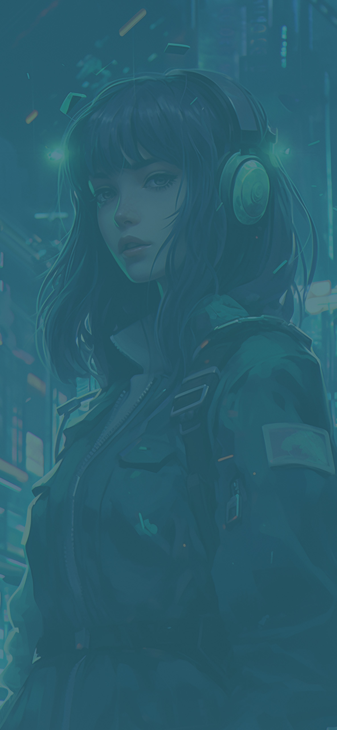 Girl Wearing Headphones Cyberpunk Wallpaper Girl Cyberpunk Wal