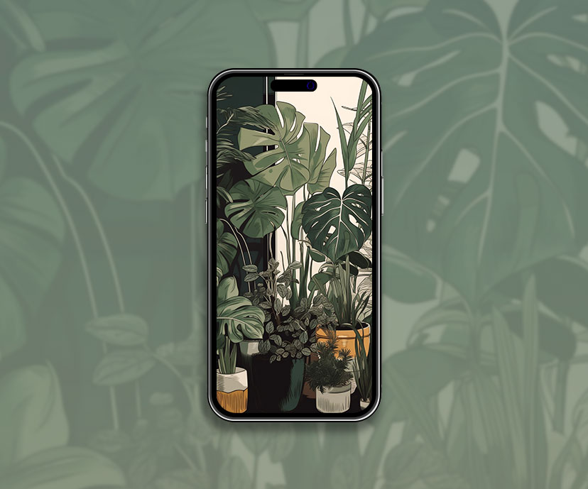 Green Houseplants Wallpaper Houseplants Wallpaper for iPhone