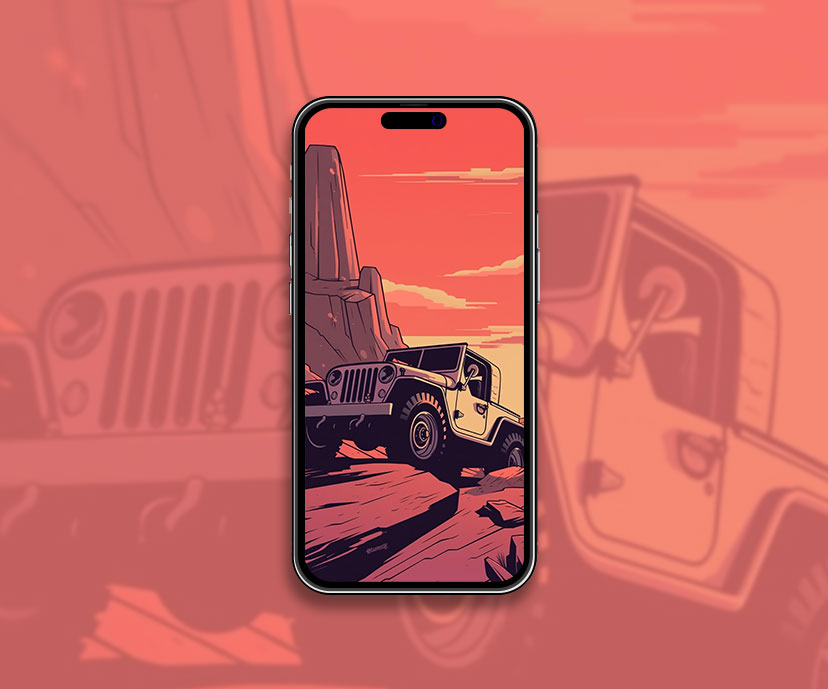 Jeep Willys Red Wallpaper Jeep Willys Wallpaper for iPhone