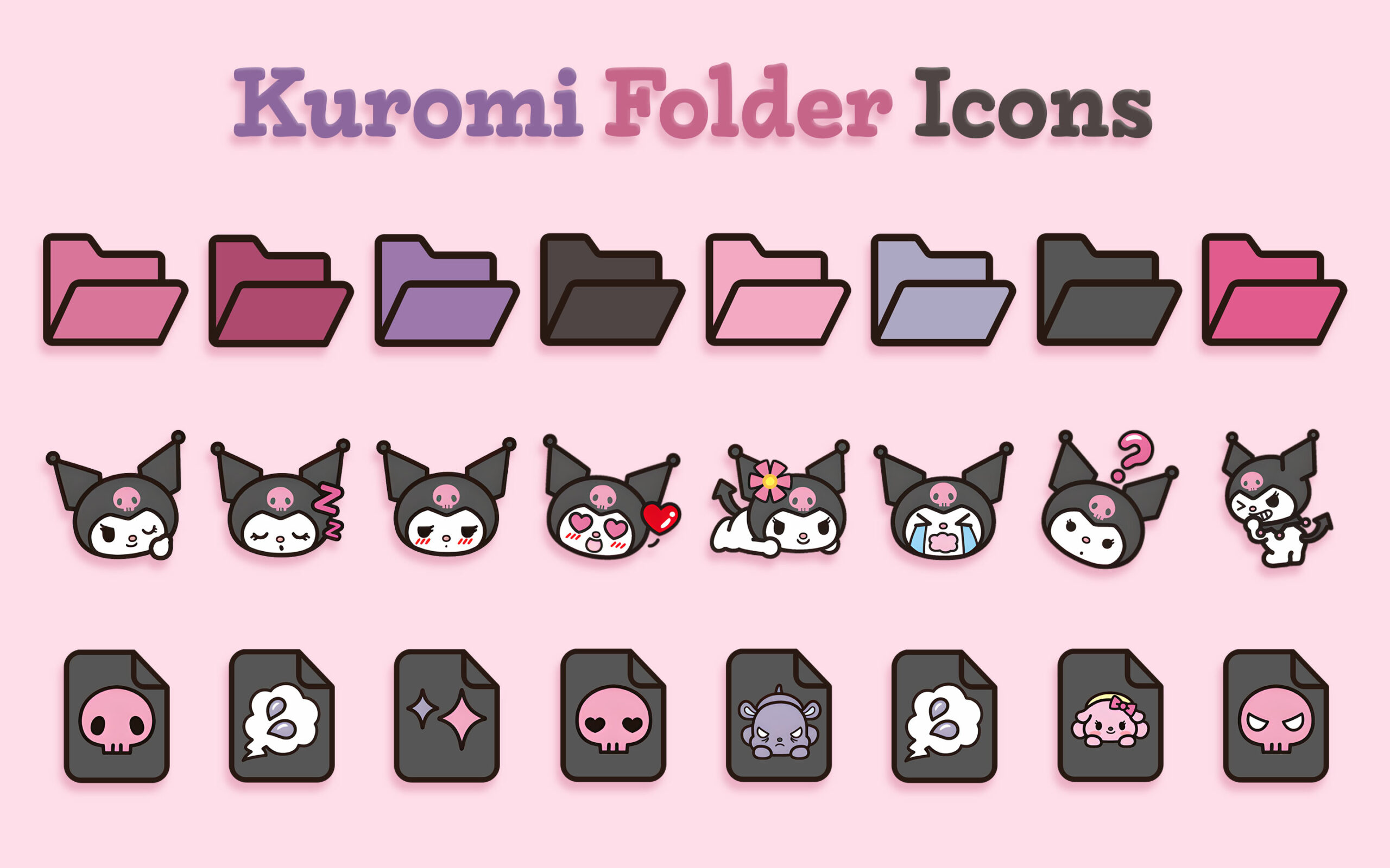 kuromi folder icons 1
