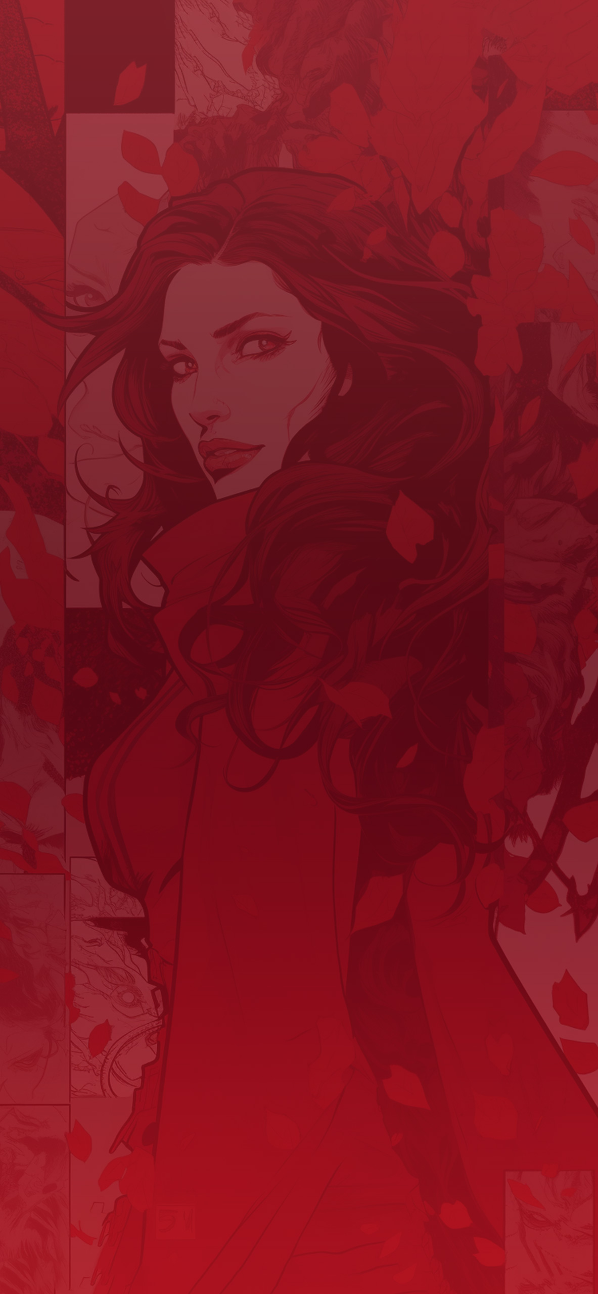 marvel scarlet witch red background