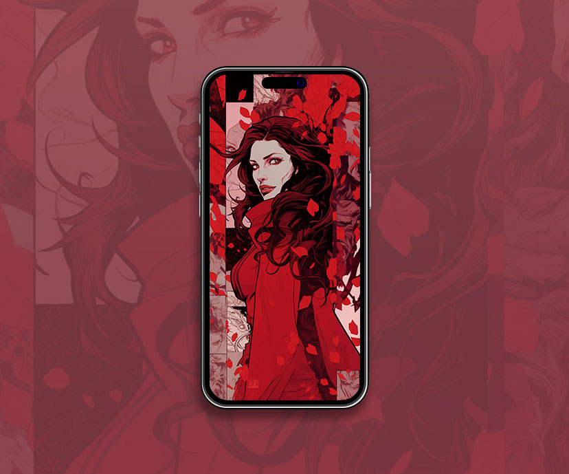Marvel Scarlet Witch Collection de fonds d’écran rouges