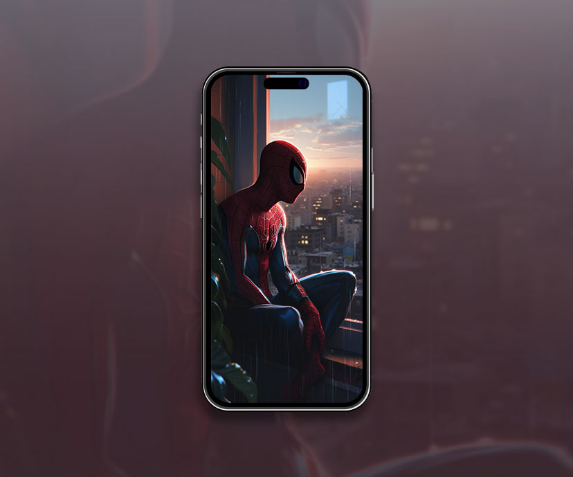 Marvel Spider Man Regarde La Ville Fond D’écran Marvel Spider Ma