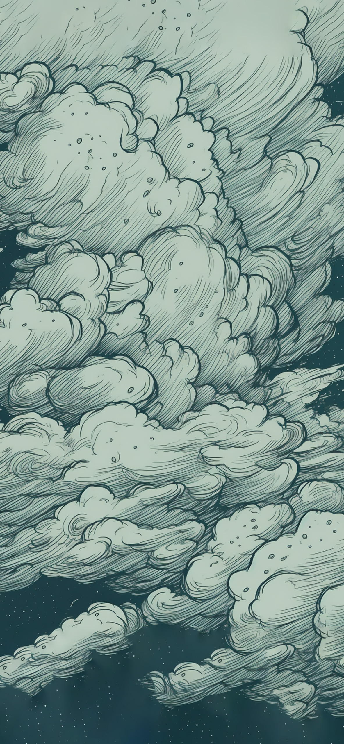 Night Clouds Sketch Wallpaper Night Clouds Wallpaper for iPhon