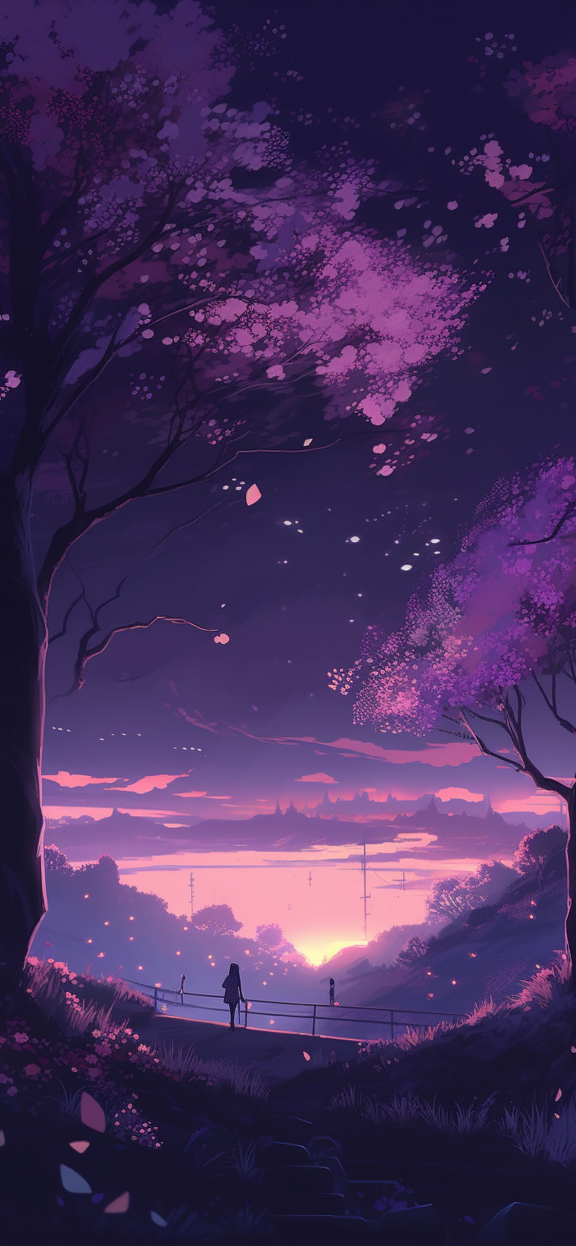 Anime aesthetic purple HD wallpapers | Pxfuel