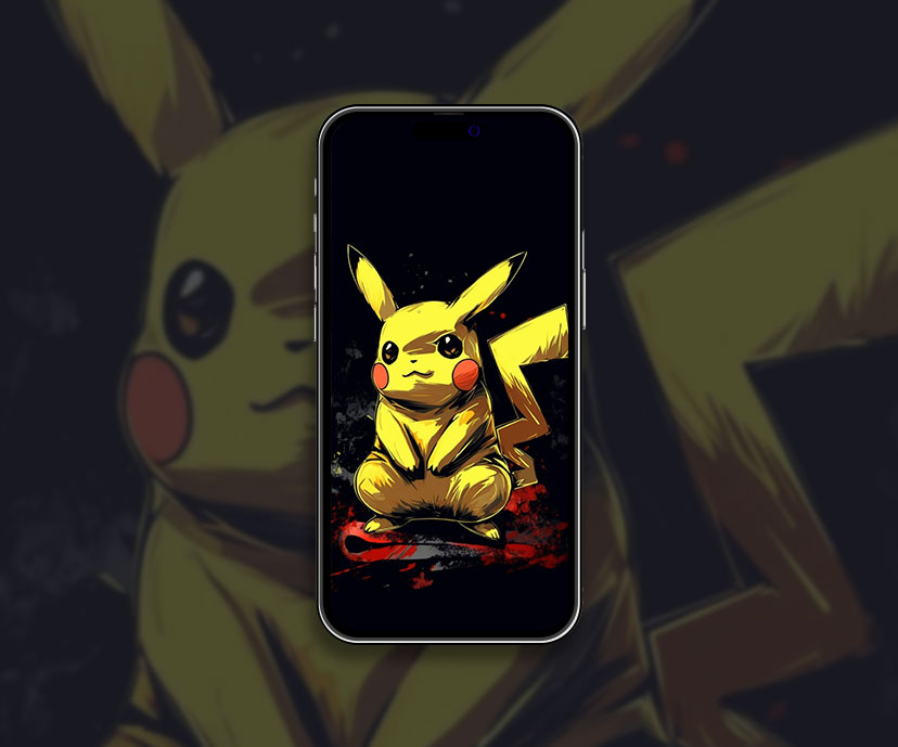 Pokemon Pikachu Black Art Fondo de pantalla Pokemon Pikachu Fondo de pantalla