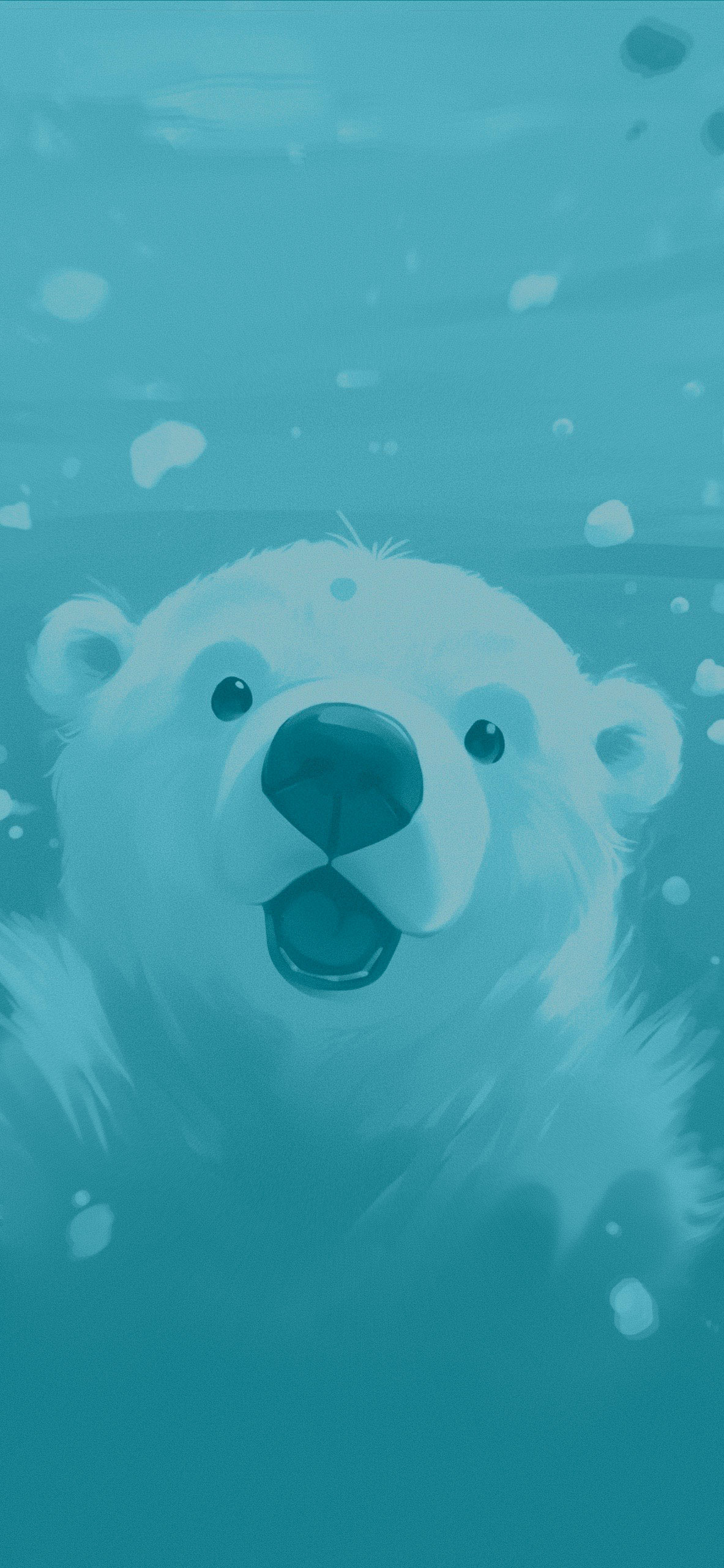 Polar Bear Cute Blue Wallpaper Cute Polar Bear Blue Wallpaper