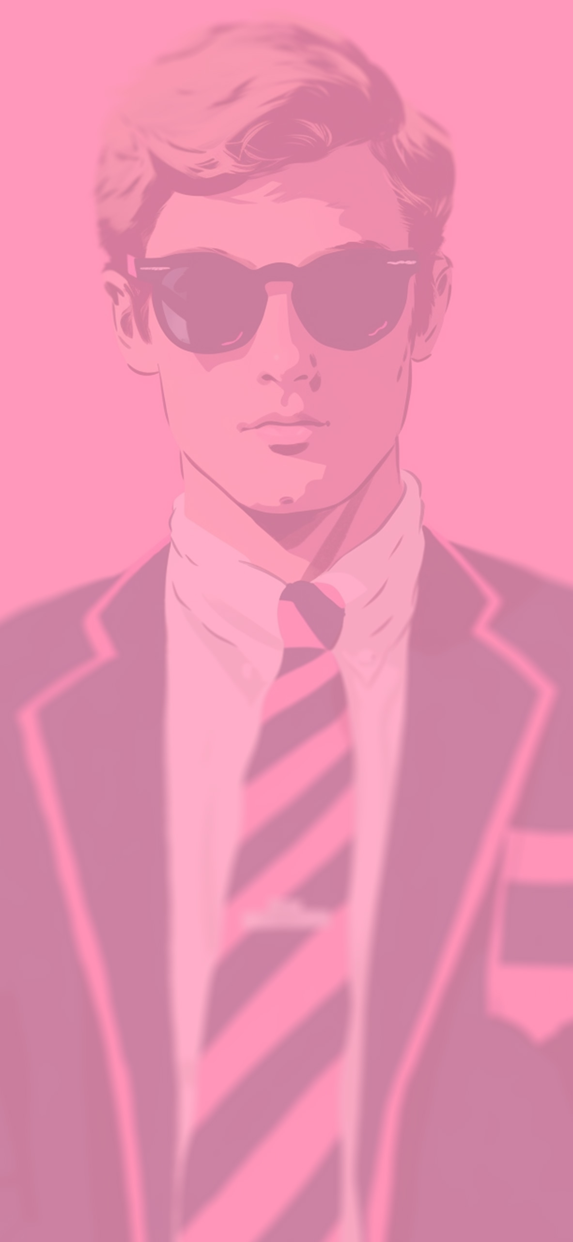 preppy boy pink background