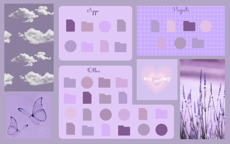 Purple Pastel Folder Icons Aesthetic - Free Macbook Folder Icons