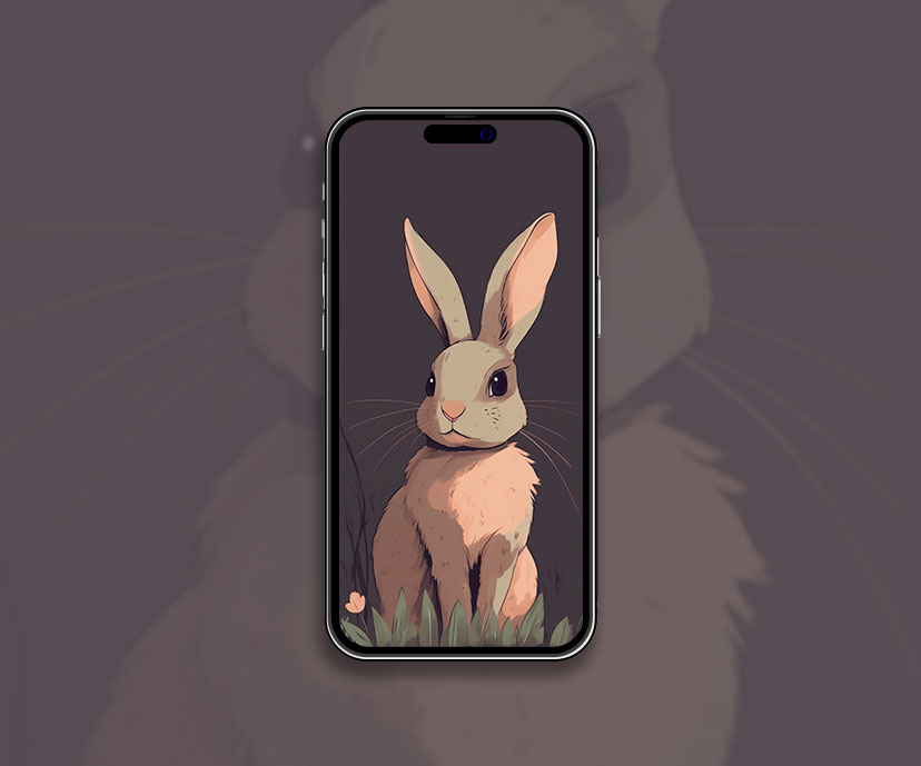 Fondo de pantalla marrón de conejo Fondo de pantalla de conejo para iPhone