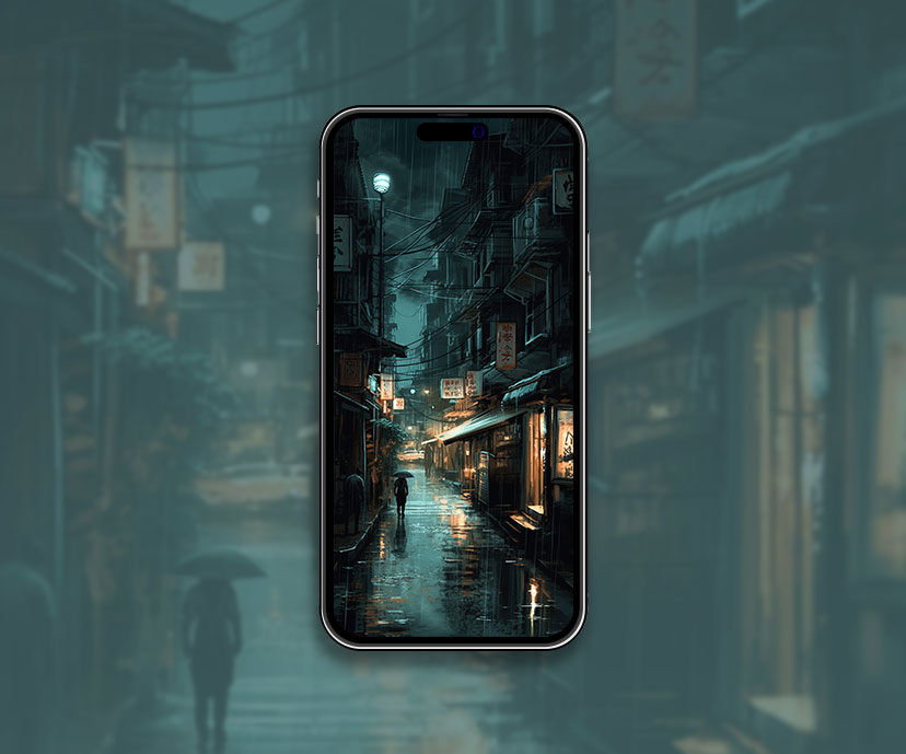 Pluie en Chine Lane Fond d’écran sombre Fond d’écran sombre de pluie pour iPho