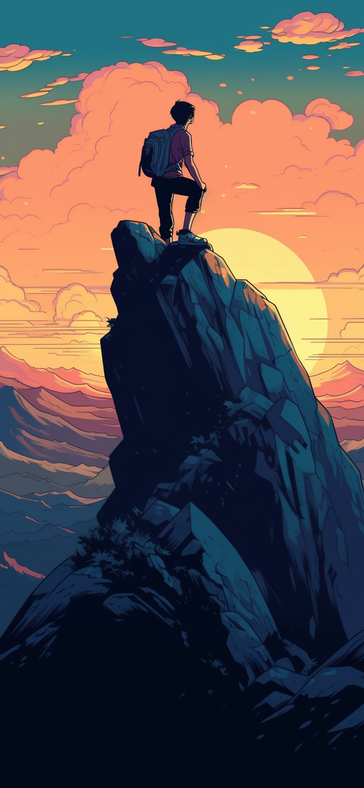 Rock Climber & Sunset Wallpaper Rock Climber Wallpaper for iPh