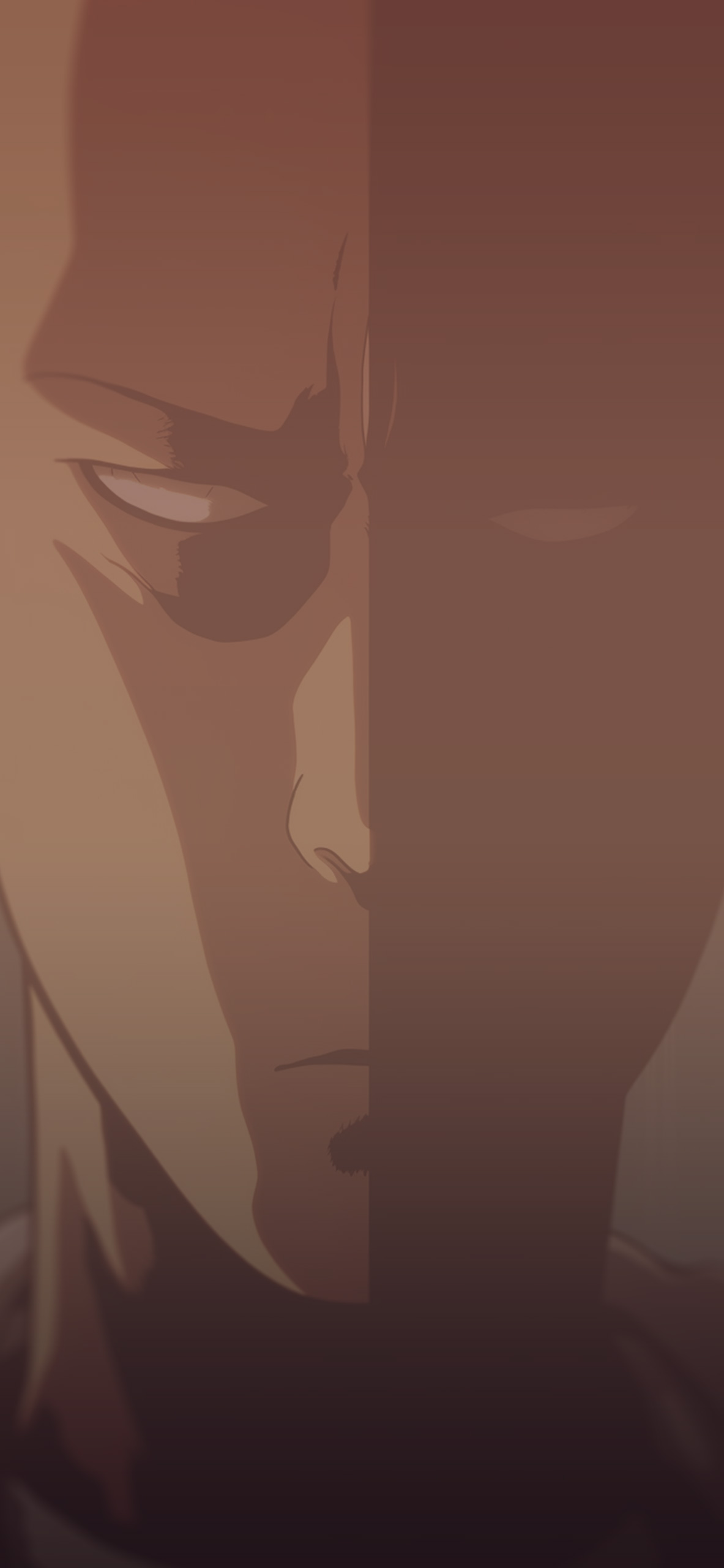saitama half shaded face background