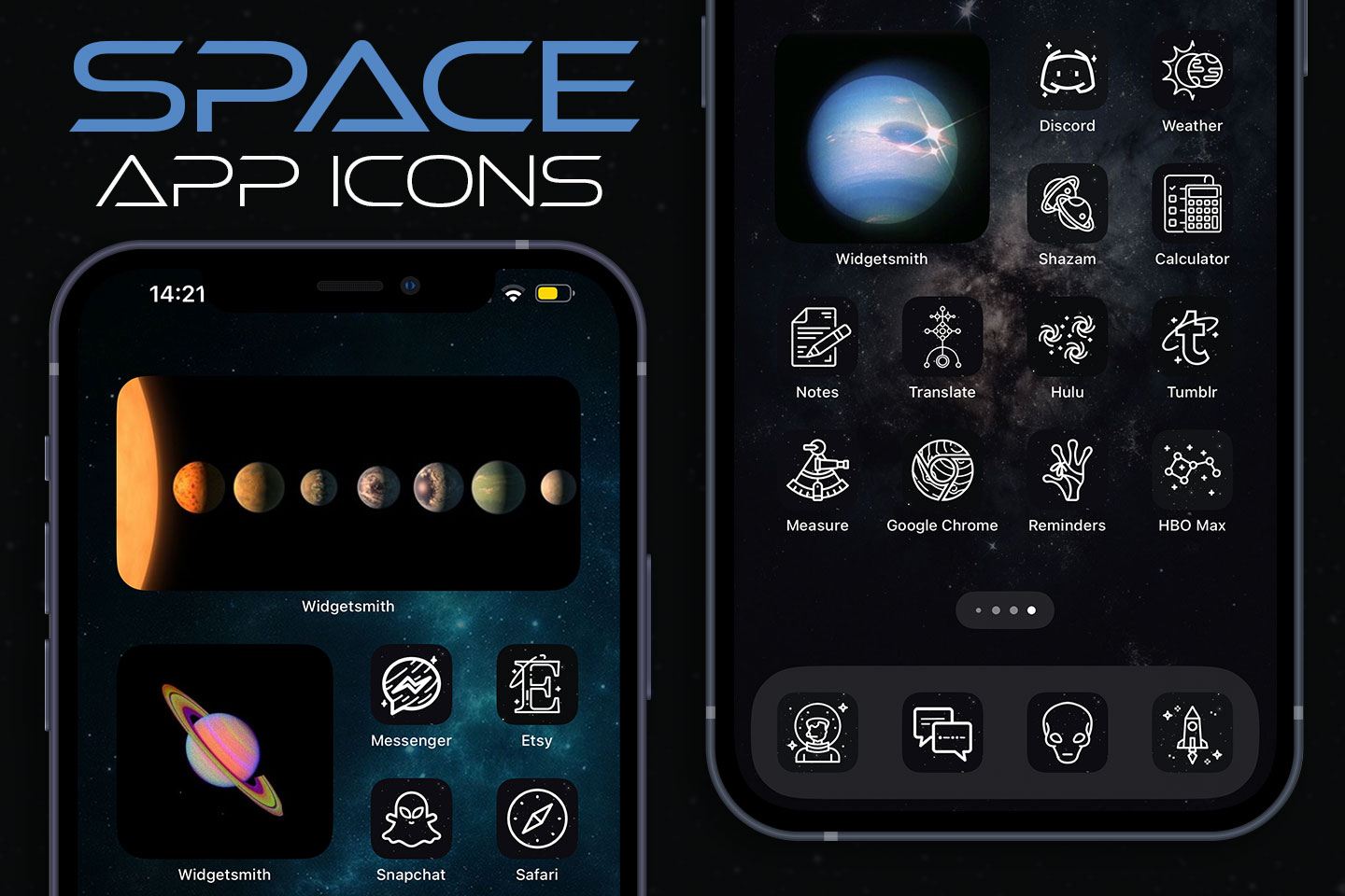 Icônes d'application de l'espace iOS & Android Icônes d'application noires et blanches pour iP