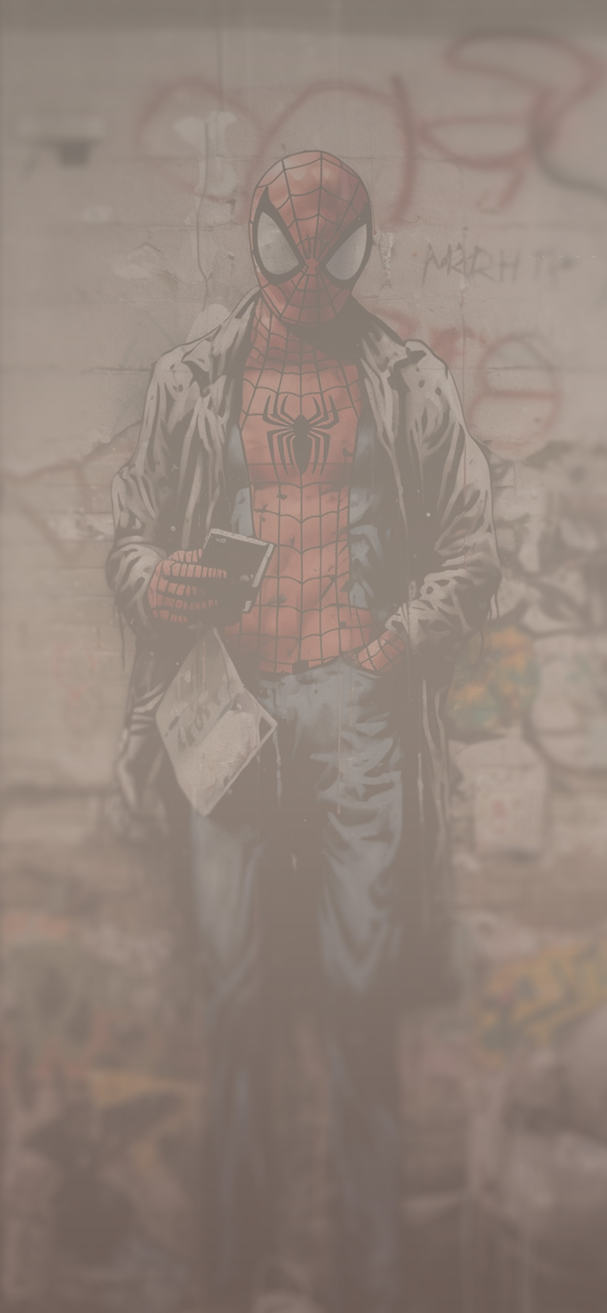 spider man x banksy background
