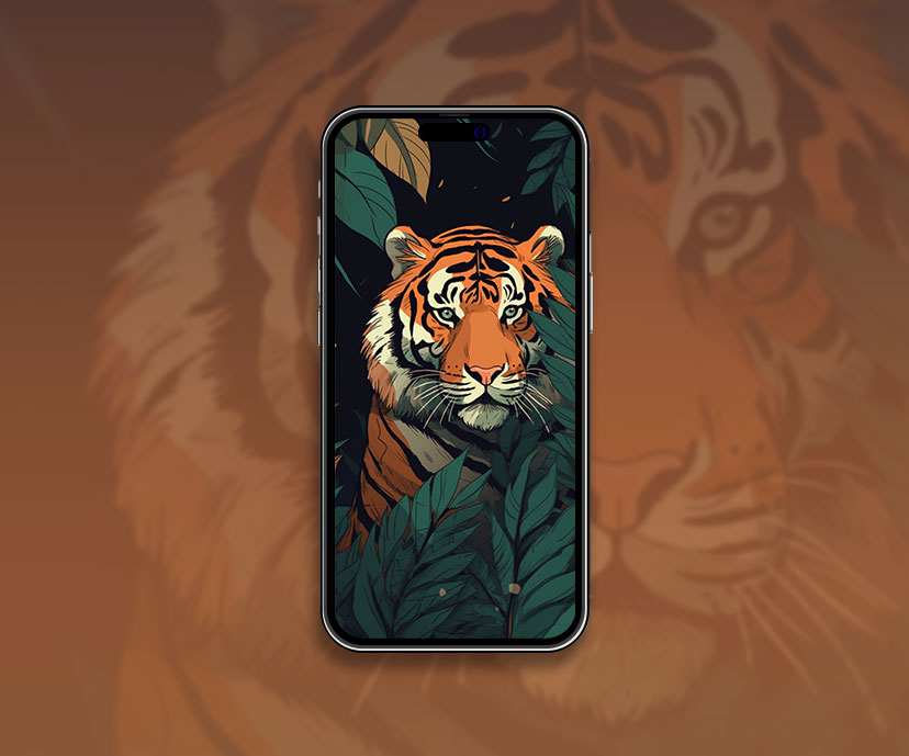 Tigre dans le buisson Fond d’écran noir Tigre Esthétique Fond d’écran fo
