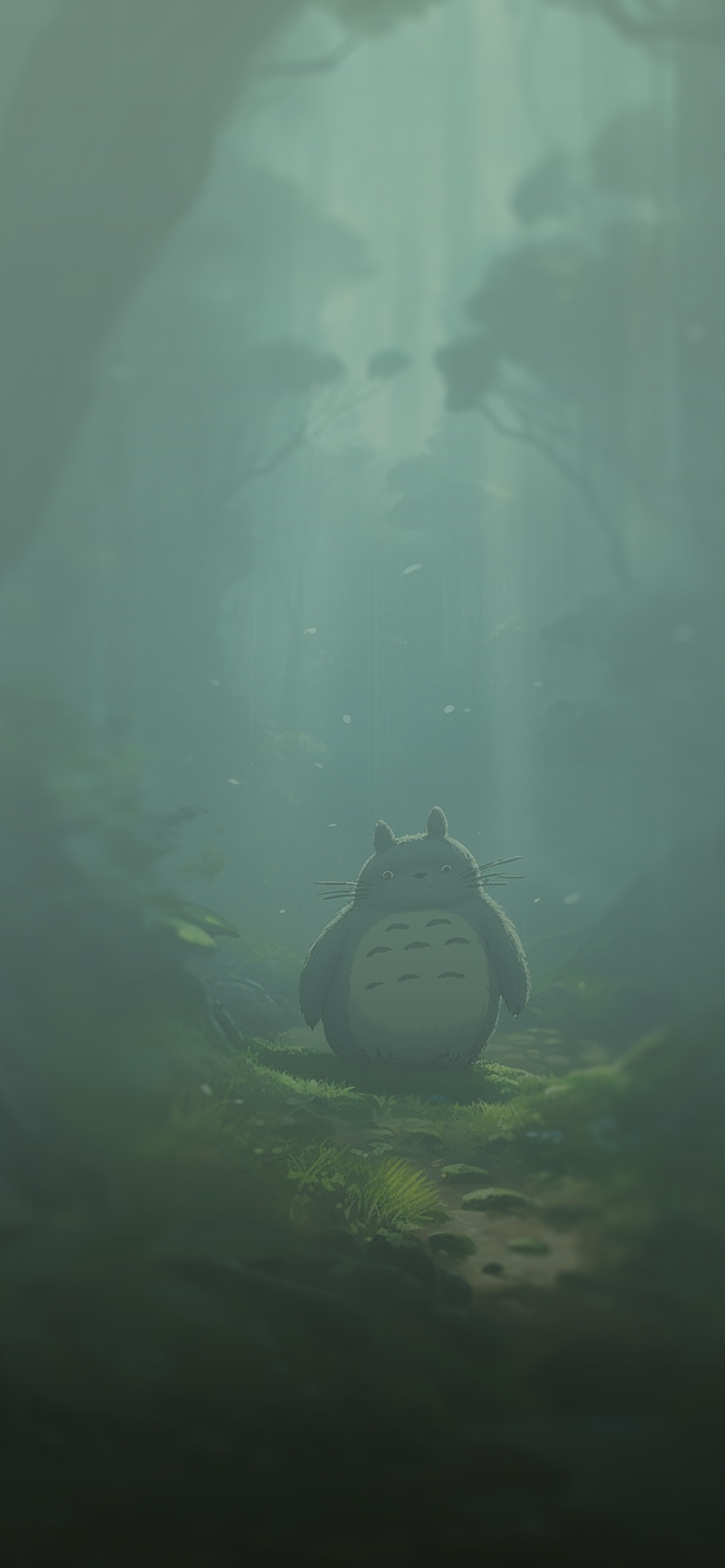 totoro in forest background