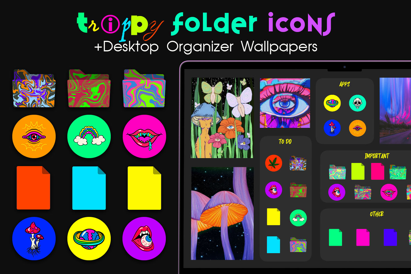 trippy folder icons pack
