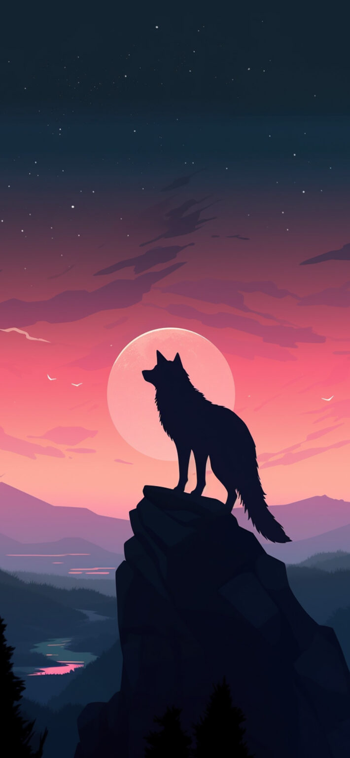 Wolf & Sunset Aesthetic Wallpapers - Wolf Wallpapers for iPhone