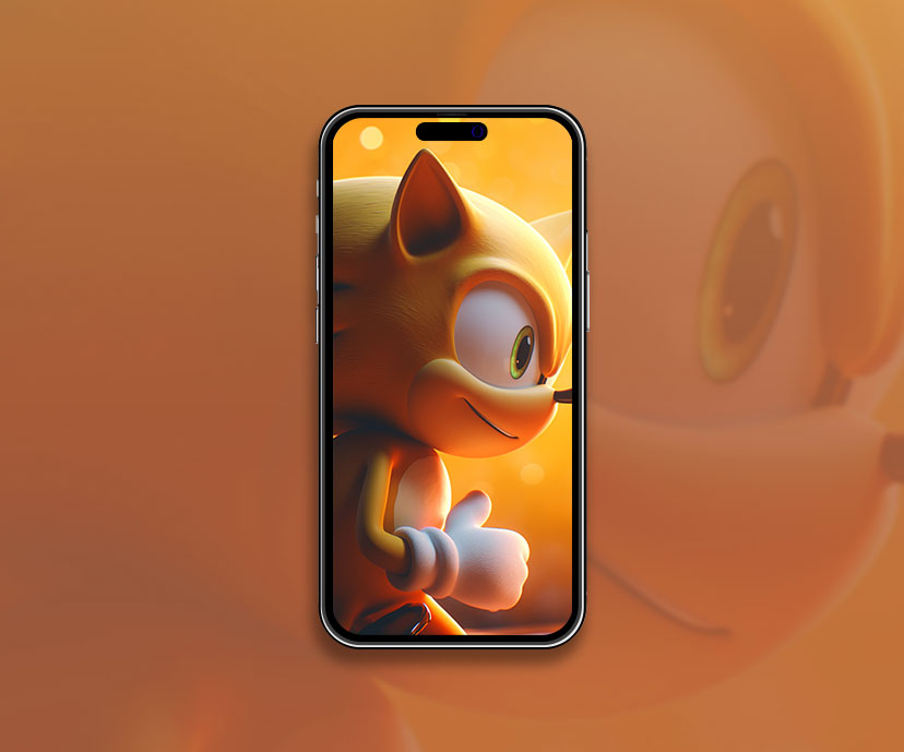 Fond d’écran Super Sonic jaune Fond d’écran Super Sonic pour iPhone